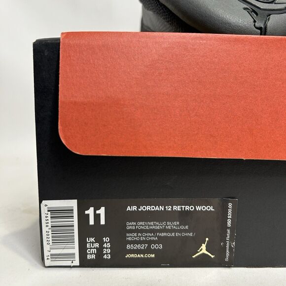 Nike Shoes Air Jordan 12 Retro “Wool/Dark Grey" 2024 - Picture 8 of 9